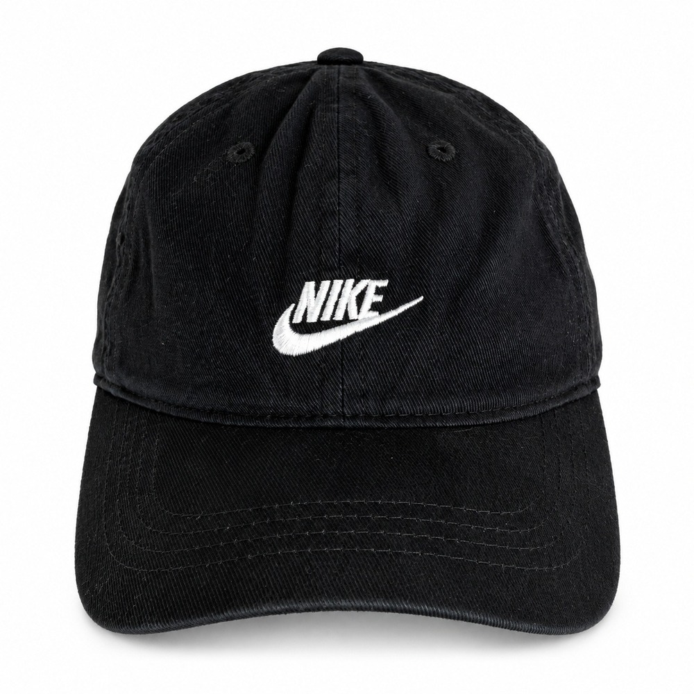 Nike Toddler Baseball Cap Black Cotton Embroidered Futura Logo Heritage86 Hat